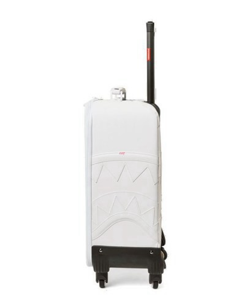 White Sprayground Half Graff Jetsetter Carry-on Luggage | 16547-NICW