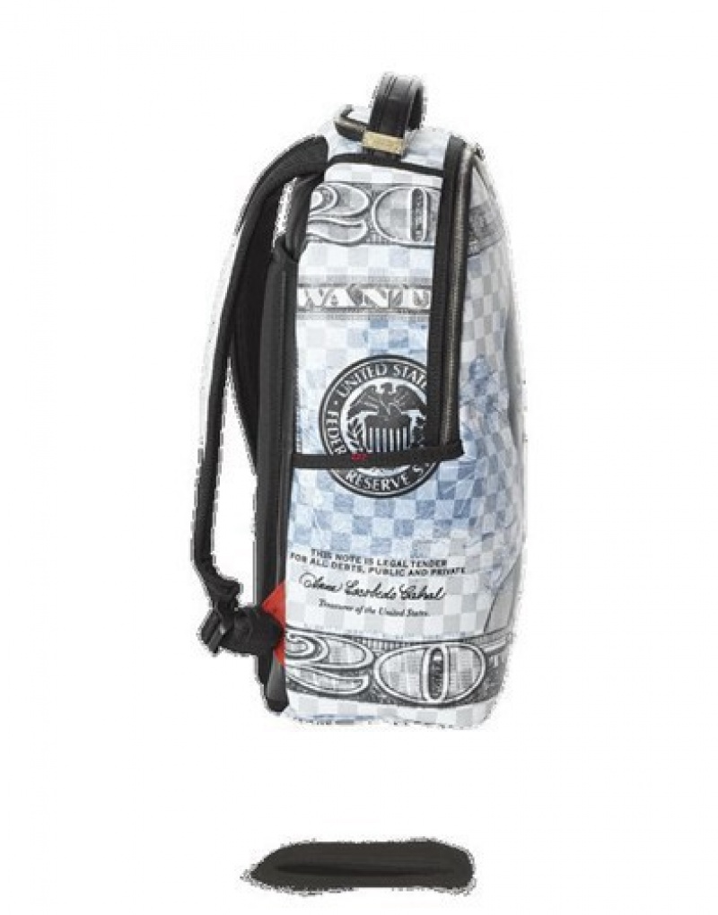 White Sprayground Harriet Tubman 20 Backpacks | 64920-OAKB