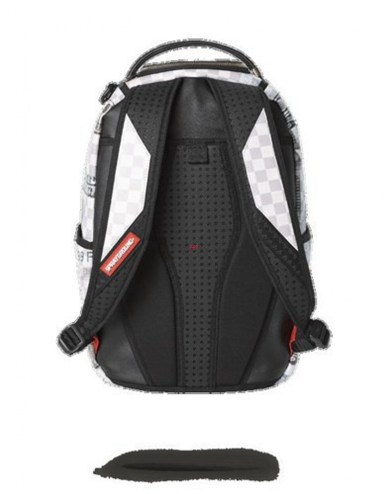 White Sprayground Harriet Tubman 20 Backpacks | 64920-OAKB