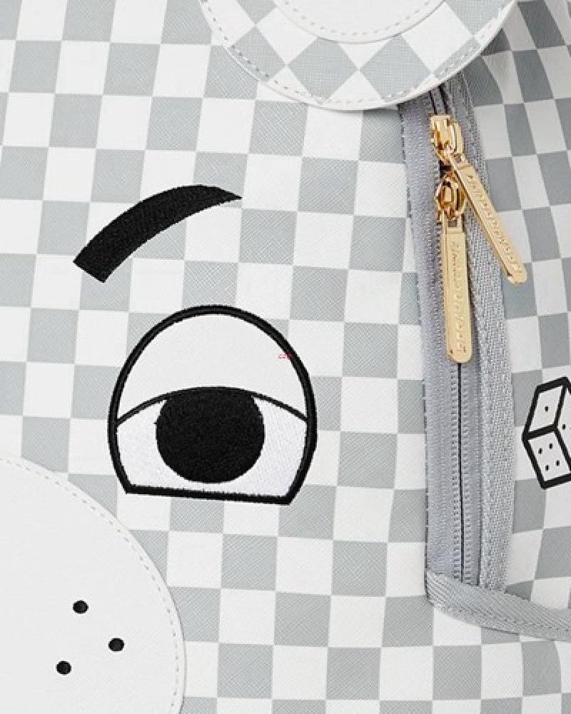 White Sprayground Haute Bear Backpacks | 85712-BJEF