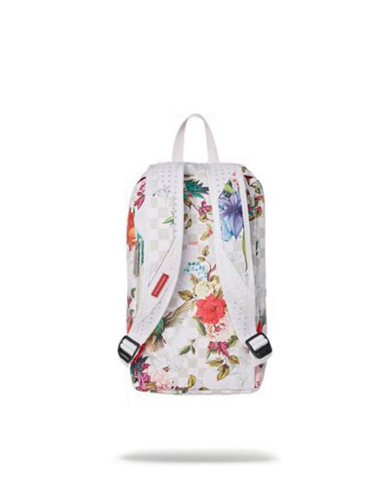 White Sprayground In The Garden Mini Hills Backpacks | 47198-NMIX