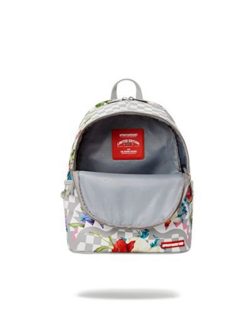 White Sprayground Jardin Du Palais Savage Backpacks | 07824-CWEB