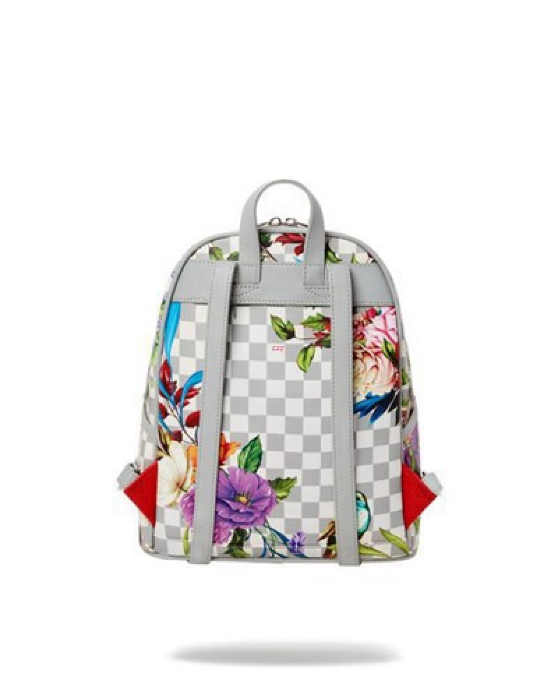 White Sprayground Jardin Du Palais Savage Backpacks | 07824-CWEB