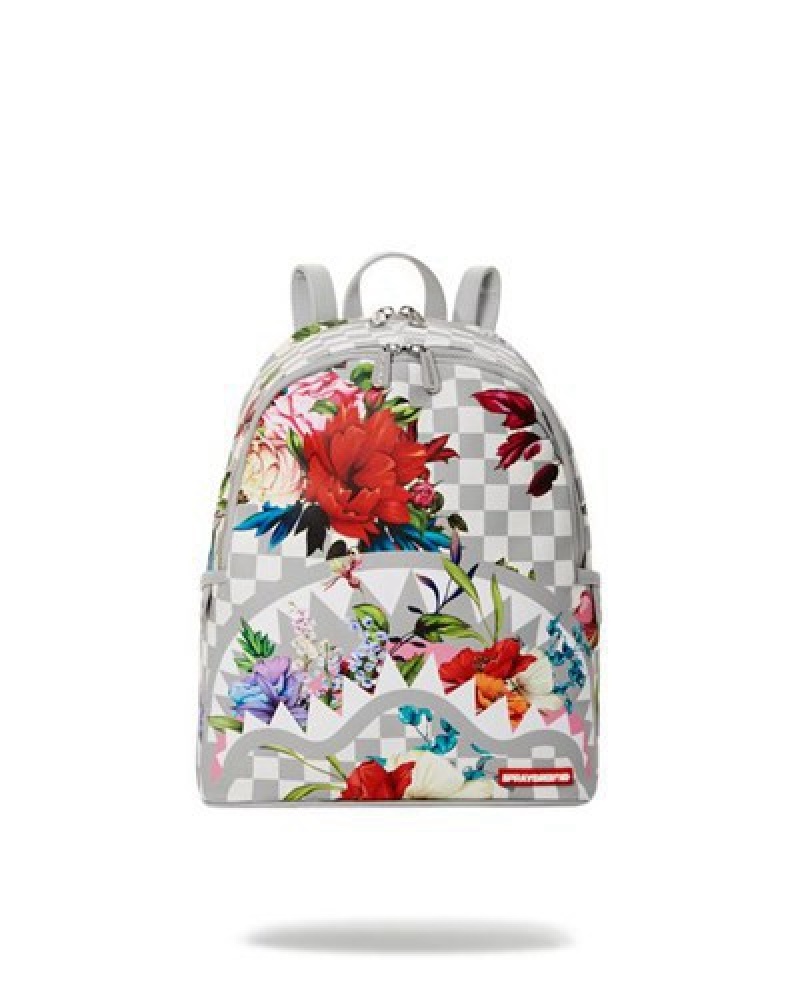 White Sprayground Jardin Du Palais Savage Backpacks | 07824-CWEB