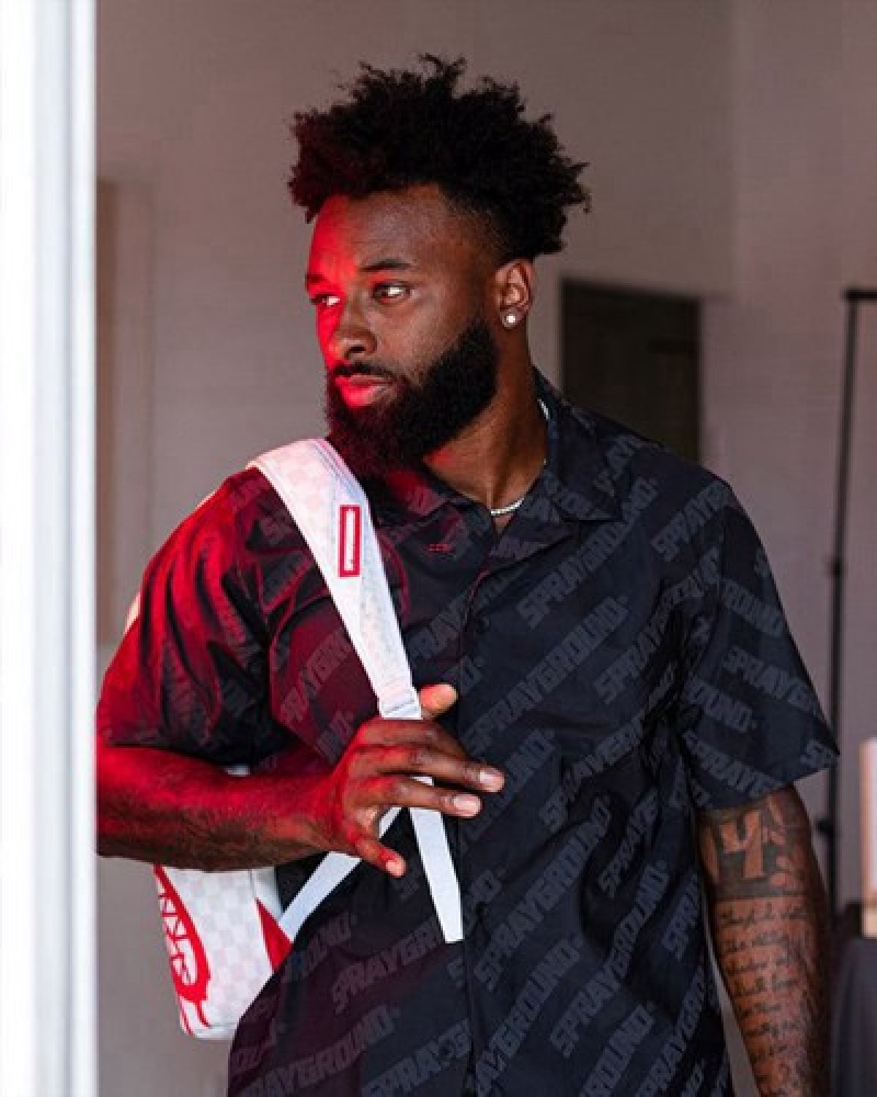 White Sprayground Jarvis Landry Wynwood (Dlxv) Backpacks | 71804-INFX