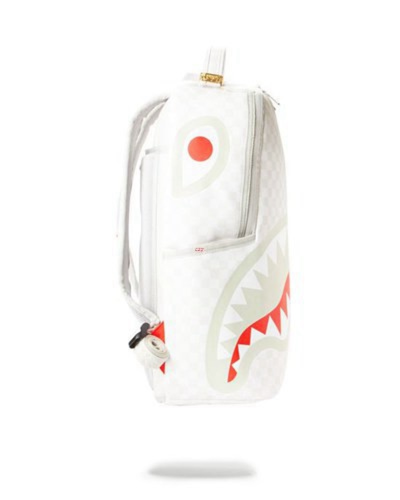 White Sprayground Mean & Clean Backpacks | 67984-IUNO