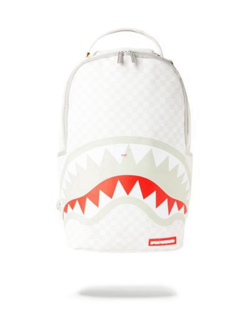 White Sprayground Mean & Clean Backpacks | 67984-IUNO