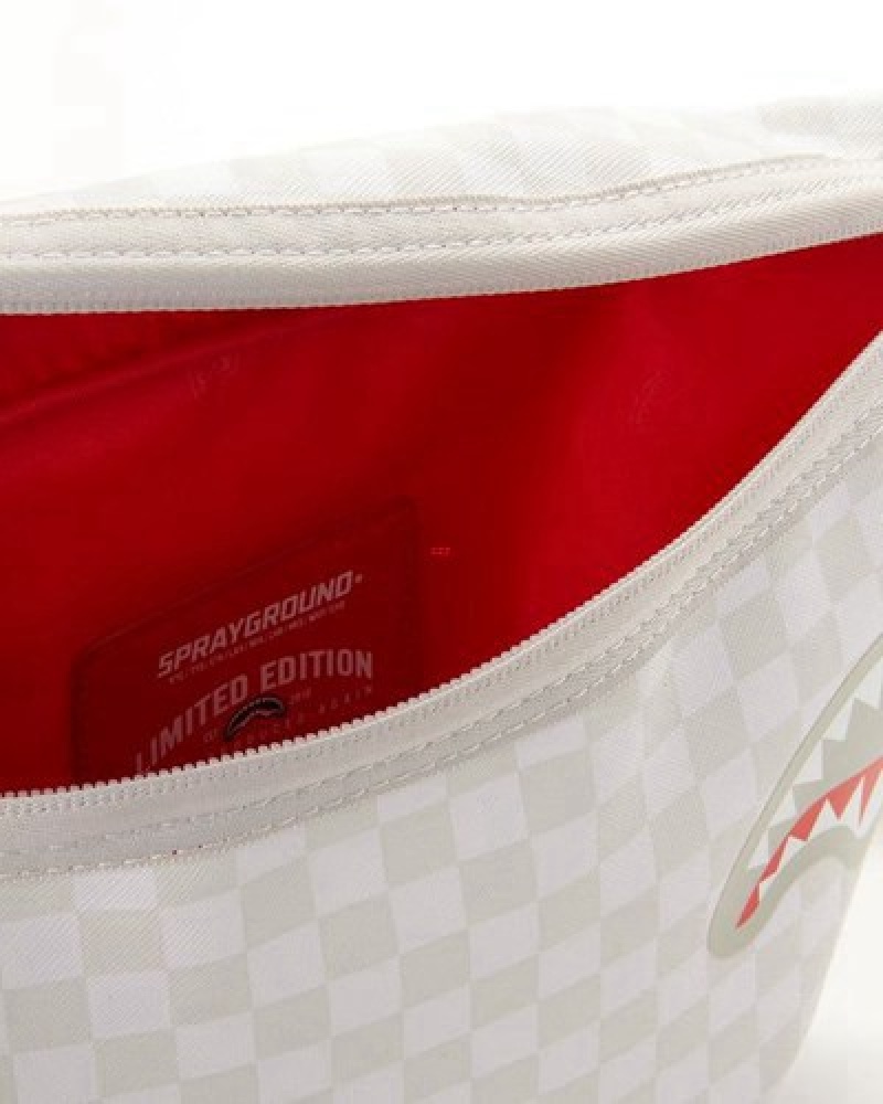 White Sprayground Mean & Clean: Savvy Crossbody Bags | 05816-IEXS