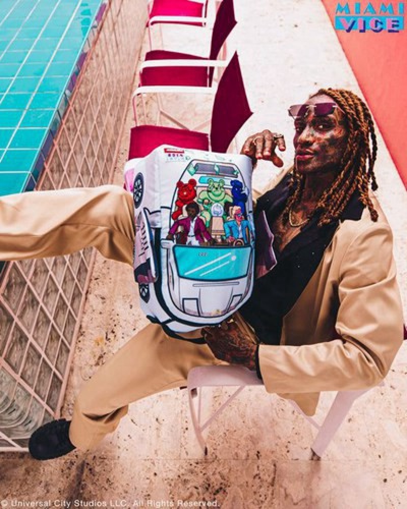 White Sprayground Miami Vice Wings Up (Dlxv) Backpacks | 25806-IGST