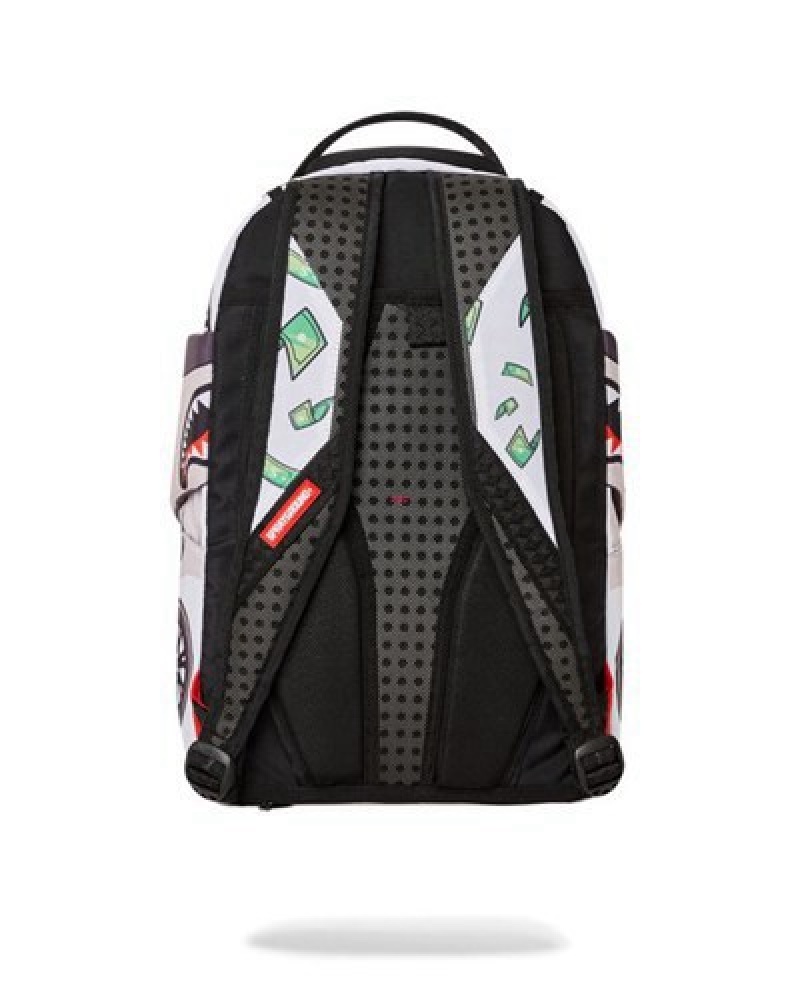 White Sprayground Miami Vice Wings Up (Dlxv) Backpacks | 25806-IGST