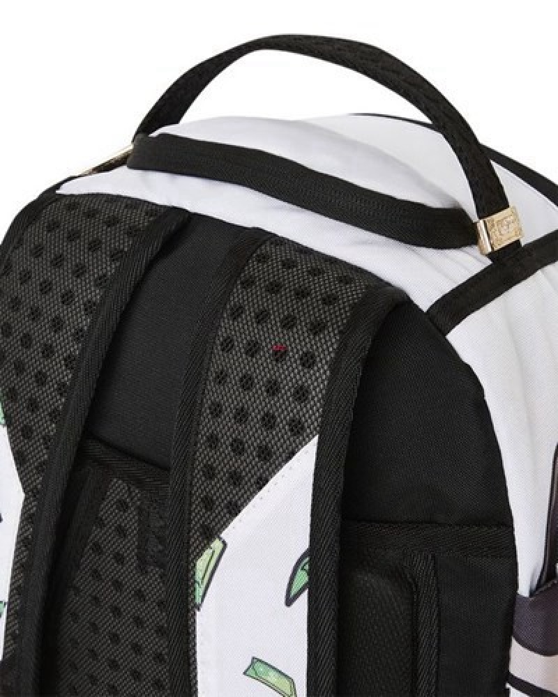 White Sprayground Miami Vice Wings Up (Dlxv) Backpacks | 25806-IGST