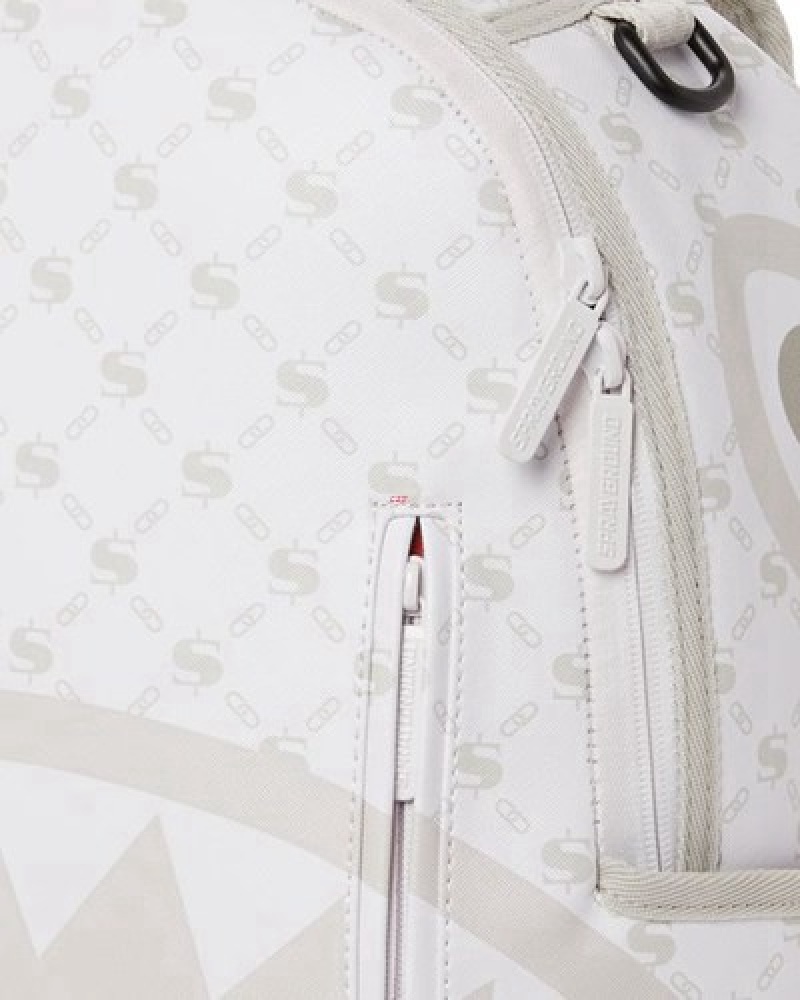 White Sprayground Moneygram Powder (Dlxv) Backpacks | 13085-KJRH