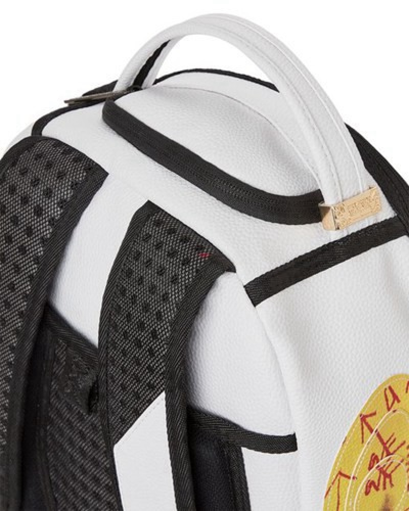 White Sprayground Official Basquiat Acque Pericolose 1981 (Dlxv) Backpacks | 28349-TIFZ