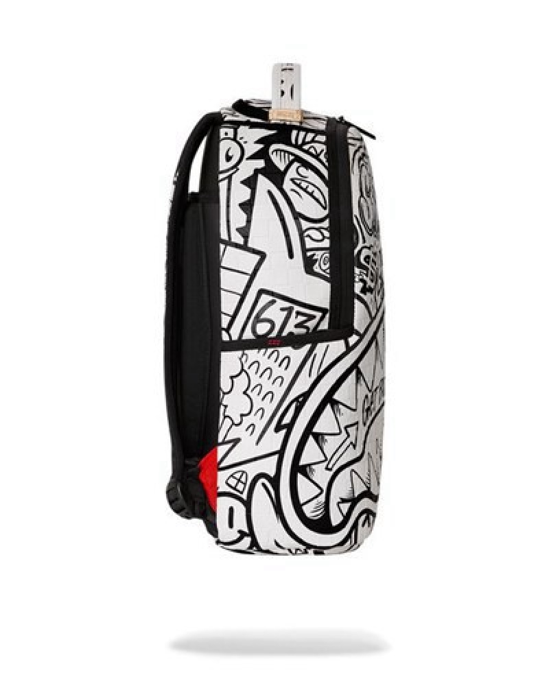 White Sprayground Payday Party (Dlxv) Backpacks | 32014-EZUH