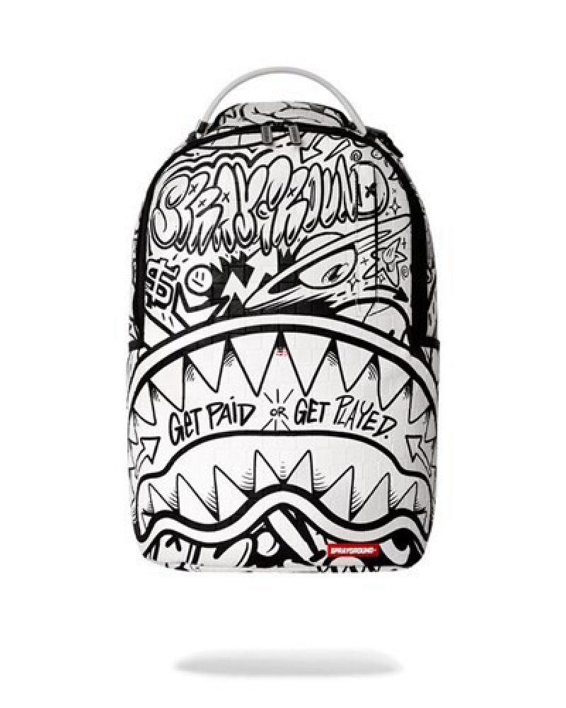 White Sprayground Payday Party (Dlxv) Backpacks | 32014-EZUH