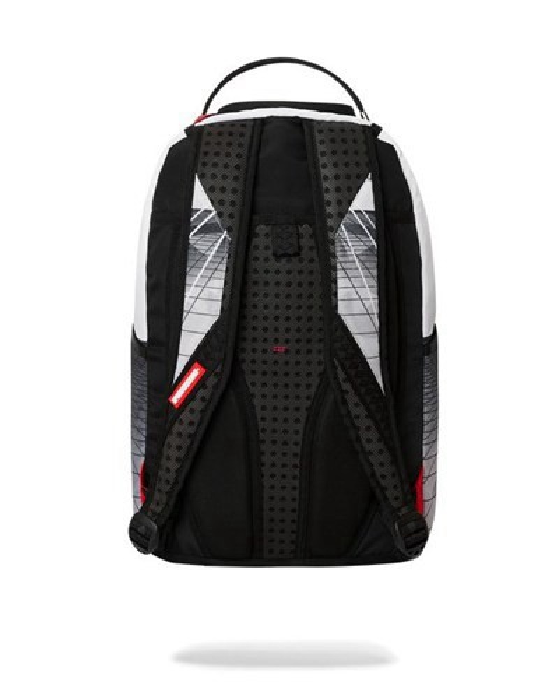 White Sprayground Peace Out Backpacks | 32960-LGCJ