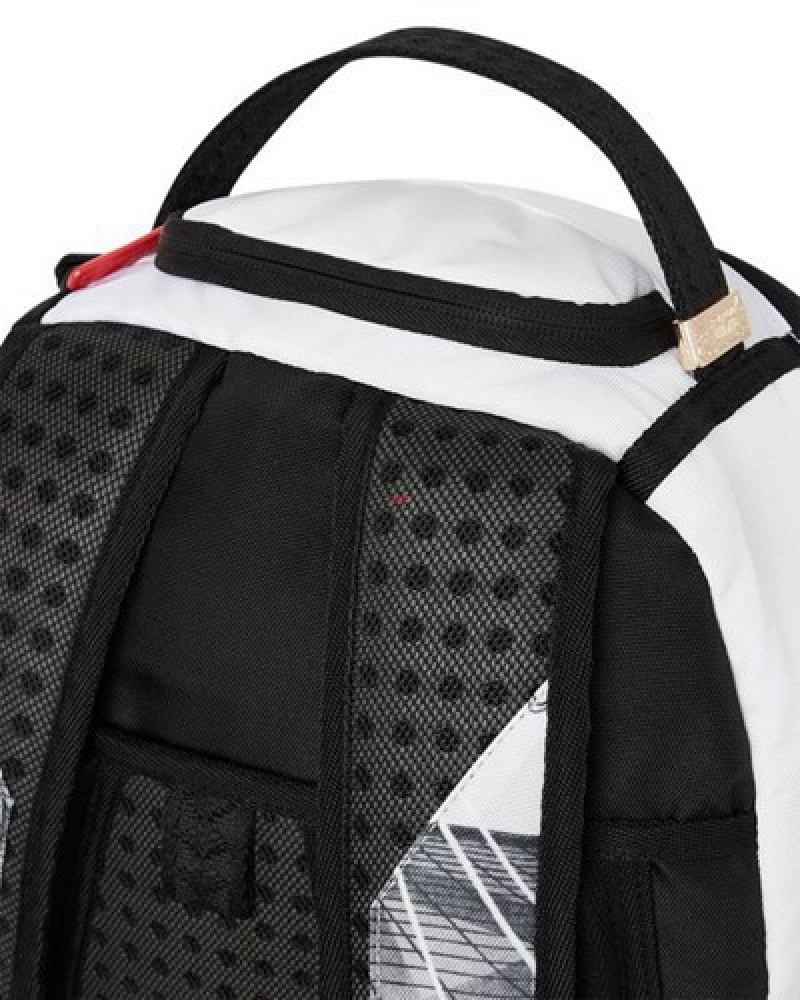 White Sprayground Peace Out Backpacks | 32960-LGCJ