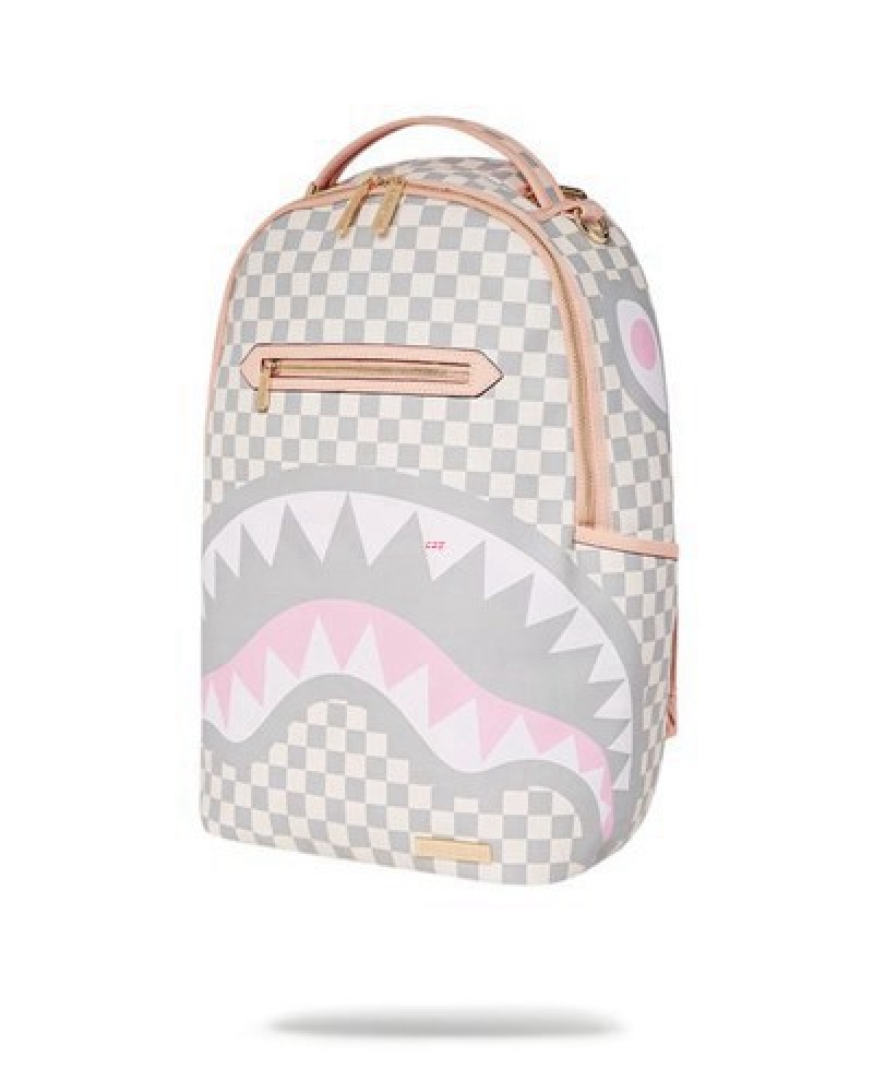 White Sprayground Rose All Day La Palais (Dlxv) Backpacks | 68209-BGEA