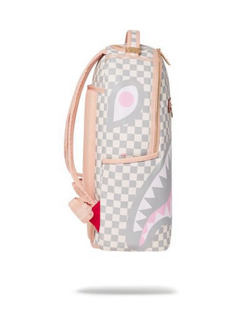 White Sprayground Rose All Day La Palais (Dlxv) Backpacks | 68209-BGEA