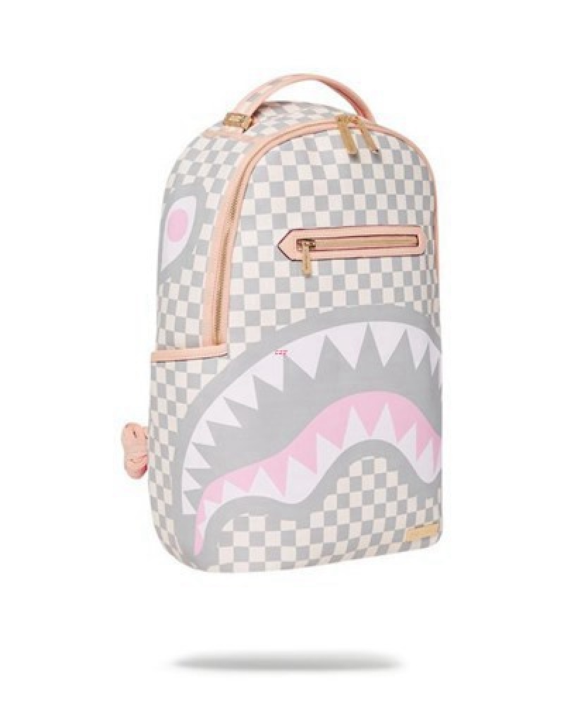 White Sprayground Rose All Day La Palais (Dlxv) Backpacks | 68209-BGEA