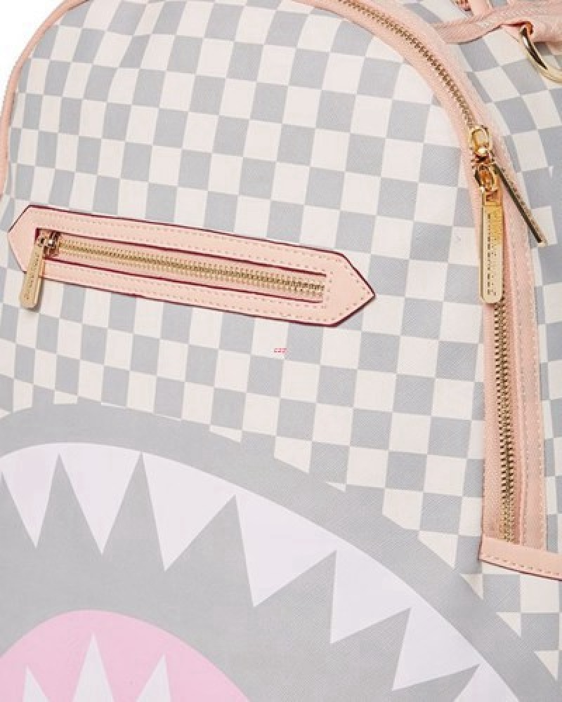 White Sprayground Rose All Day La Palais (Dlxv) Backpacks | 68209-BGEA