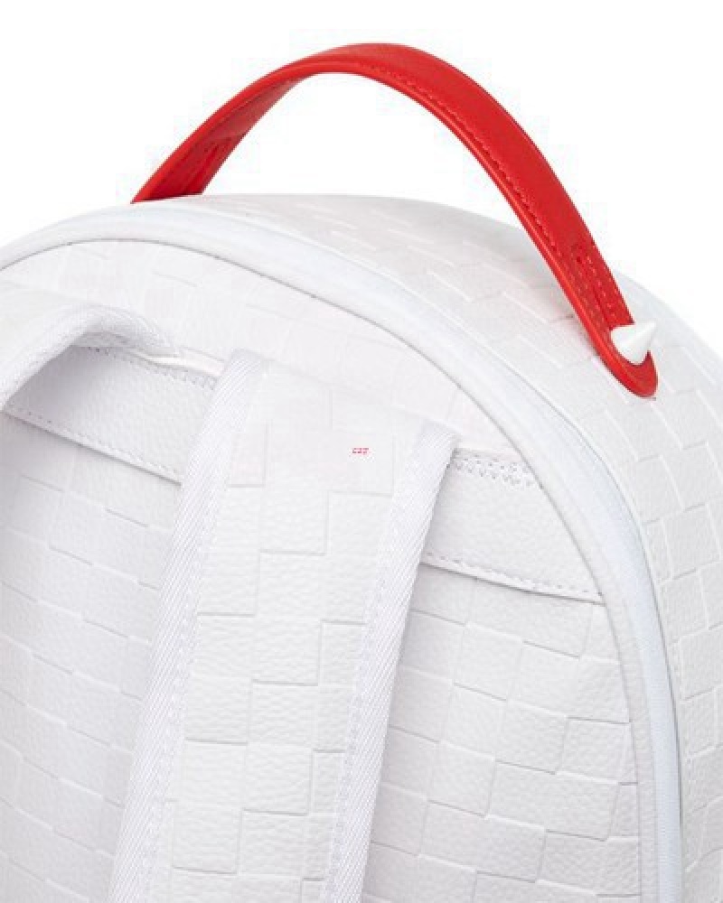 White Sprayground Show Up Show Out Cargo Backpacks | 41562-QIOX