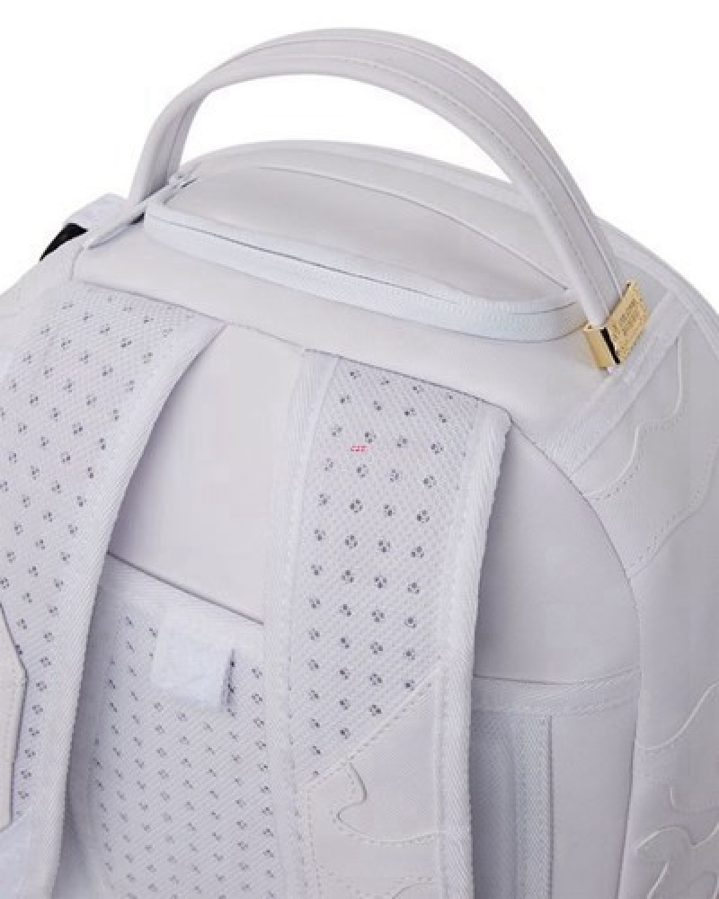 White Sprayground Snow Camo (Dlxv) Backpacks | 07938-OHVD