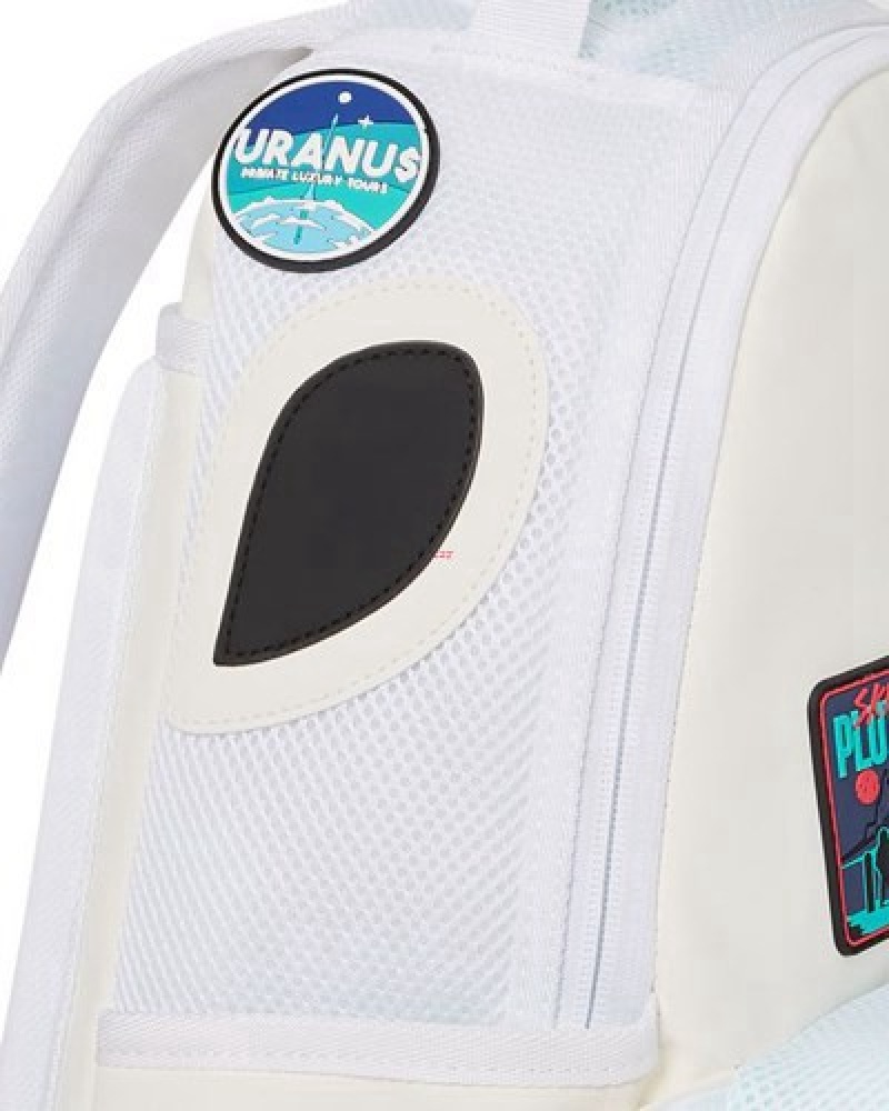 White Sprayground Space Seeker Cargo Backpacks | 42691-IJZC