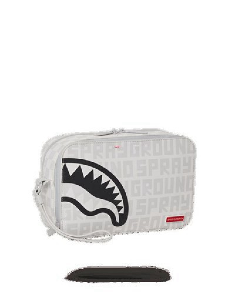 White Sprayground Split The Check (Pearl) Bags | 53908-IJHG