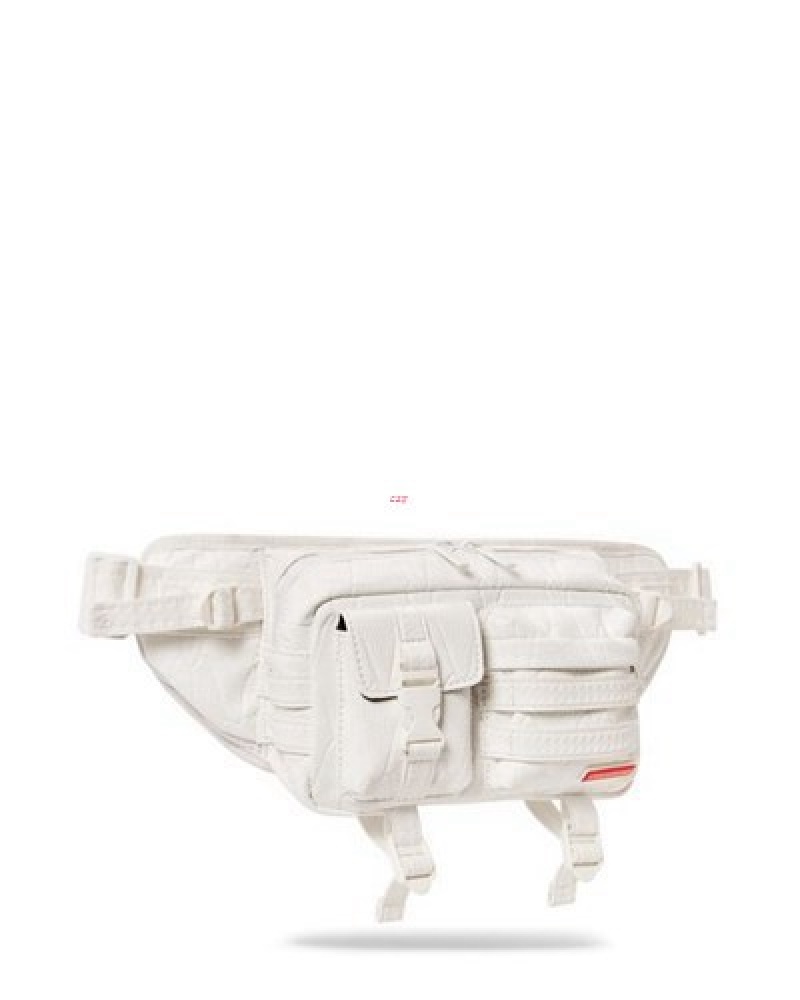 White Sprayground Stratosphere Cargo Crossbody Bags | 81069-MWLG