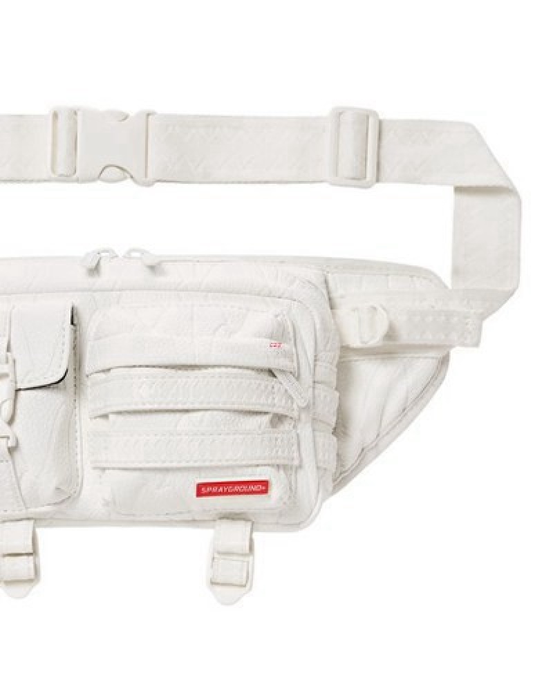 White Sprayground Stratosphere Cargo Crossbody Bags | 81069-MWLG