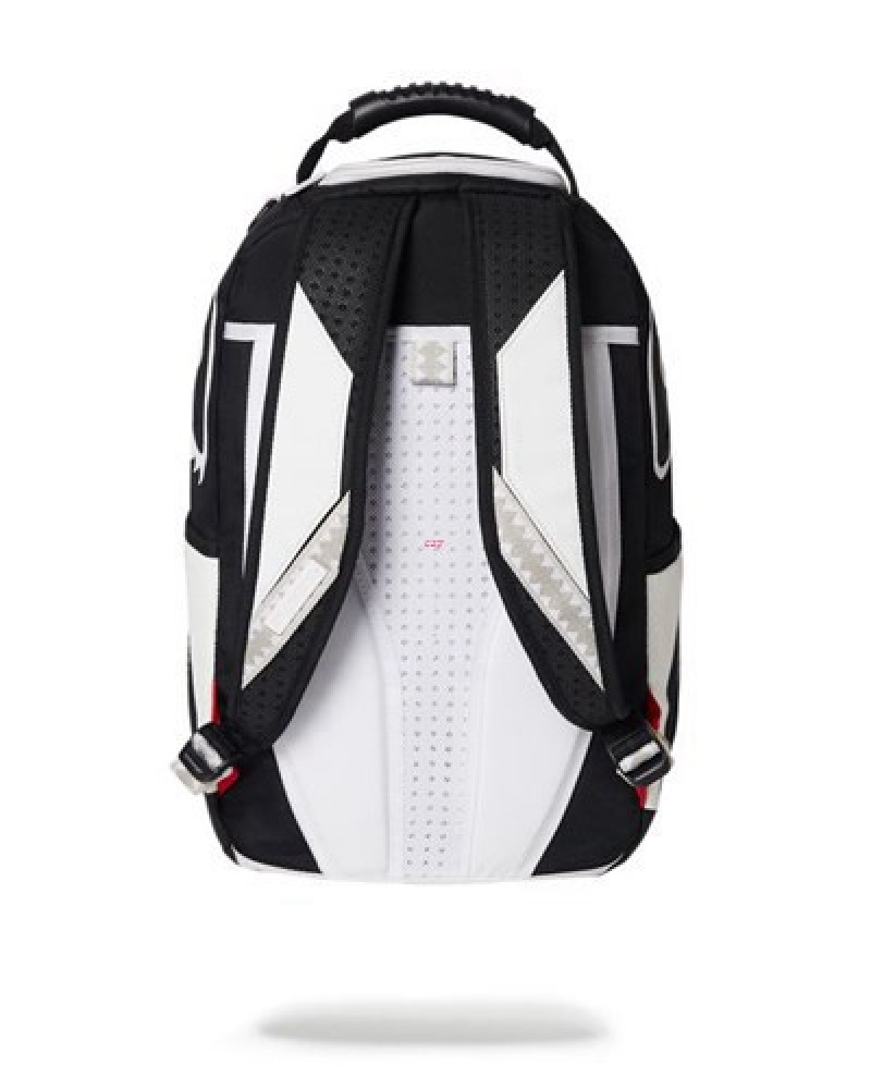 White Sprayground Swerve (Dlxv) Backpacks | 61702-VDWR