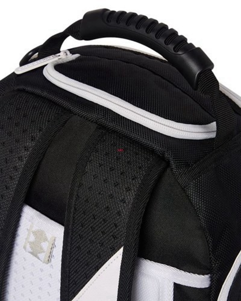 White Sprayground Swerve (Dlxv) Backpacks | 61702-VDWR