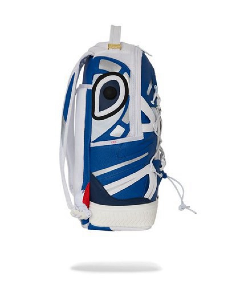 White Sprayground The Powerhouse (Dlxv) Backpacks | 80234-YFDX