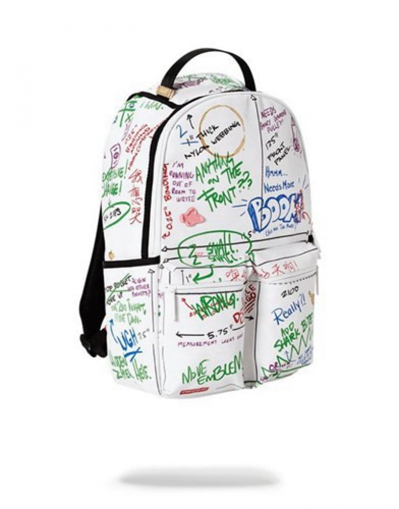 White Sprayground The Process Of Creating Backpacks | 43187-LBWN