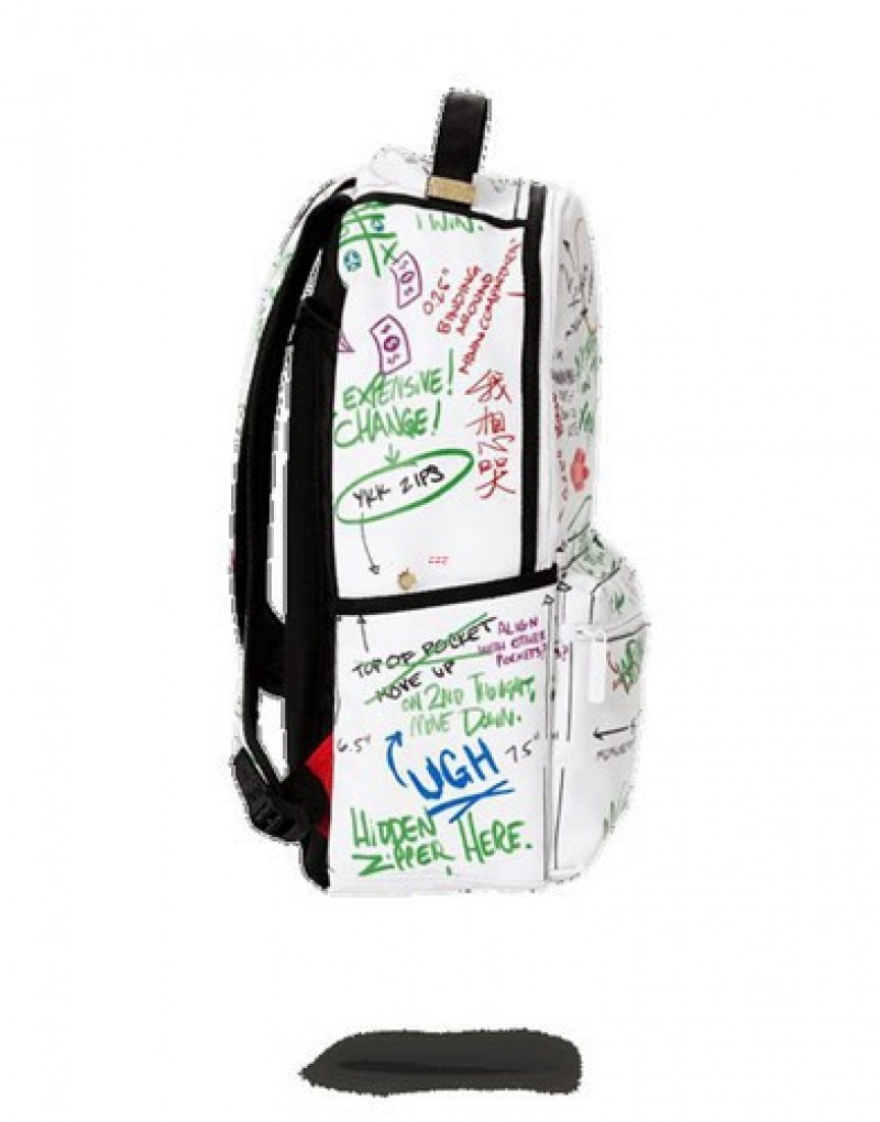 White Sprayground The Process Of Creating Backpacks | 43187-LBWN