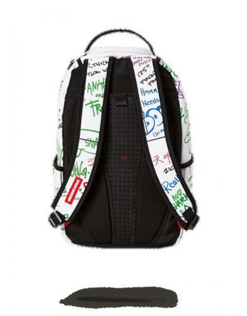 White Sprayground The Process Of Creating Backpacks | 43187-LBWN