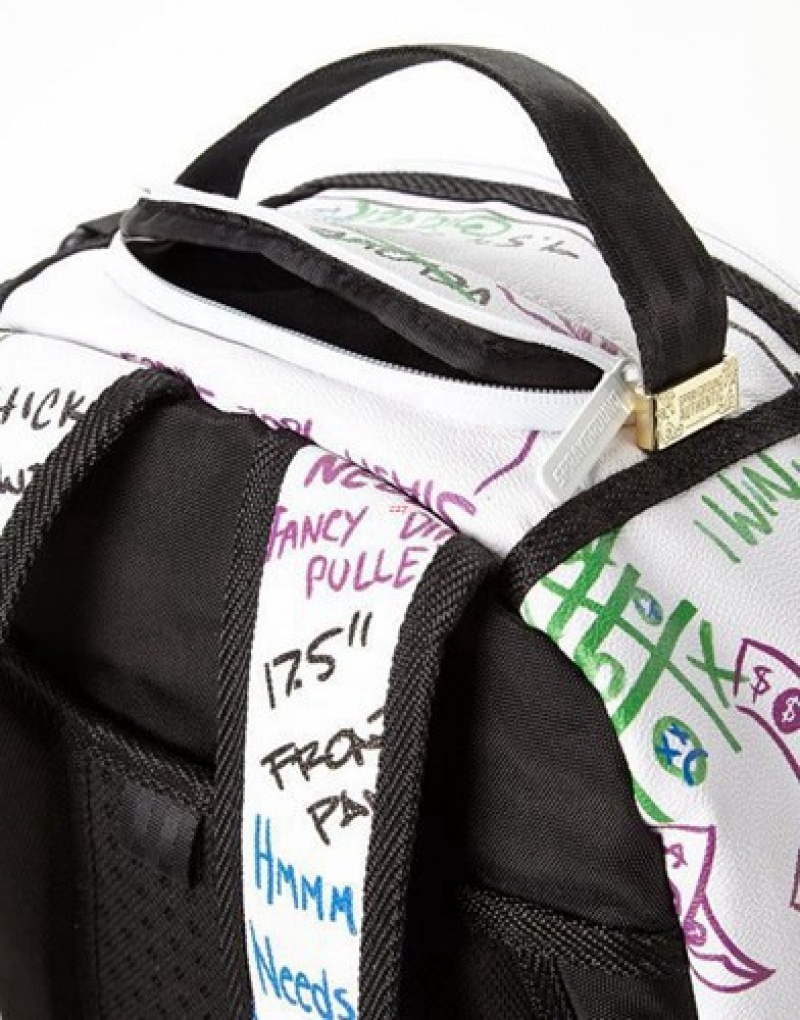 White Sprayground The Process Of Creating Backpacks | 43187-LBWN