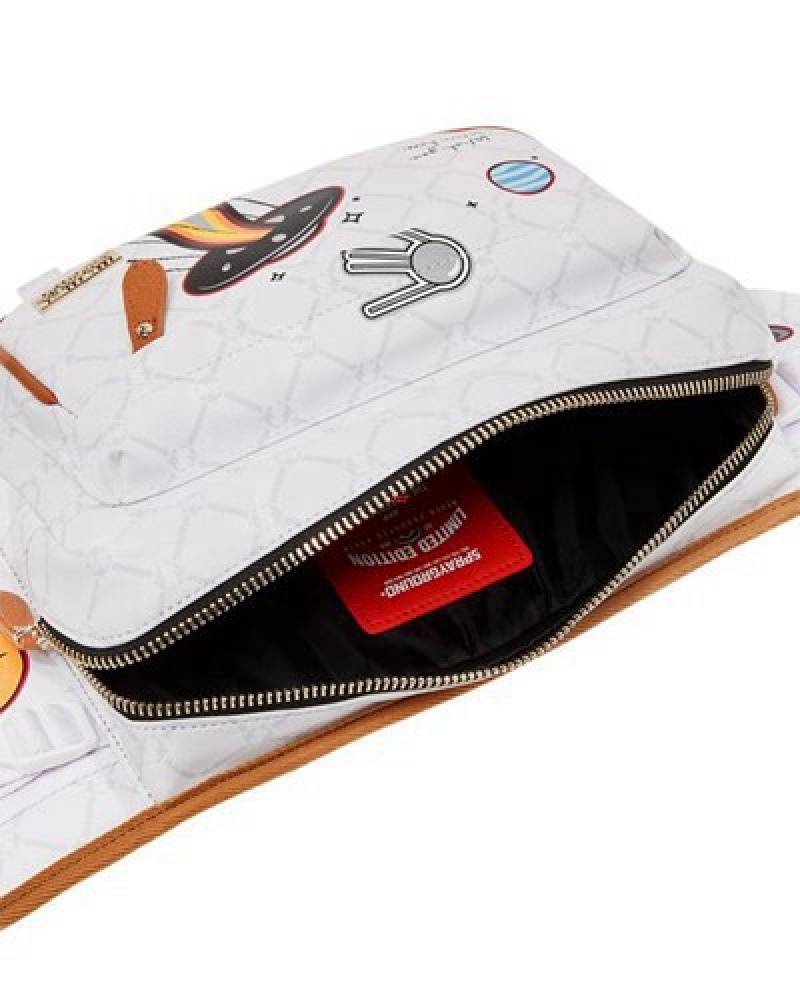 White Sprayground Ufo Area51 Crossalienbody Crossbody Bags | 23756-LYJE