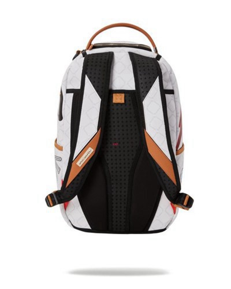 White Sprayground Ufo Outta This World (Dlxv) Backpacks | 53209-MJXG