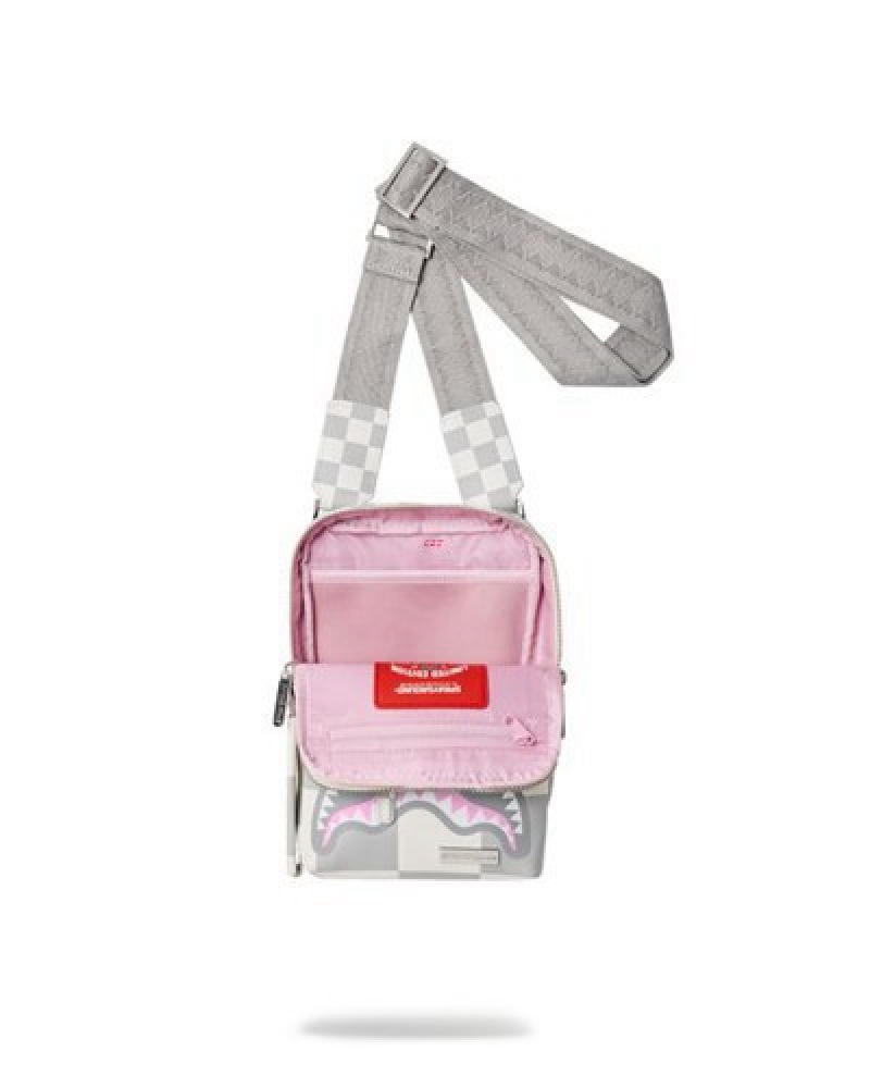 White Sprayground Xtc La Palais Crossbody Bags | 08749-XACW