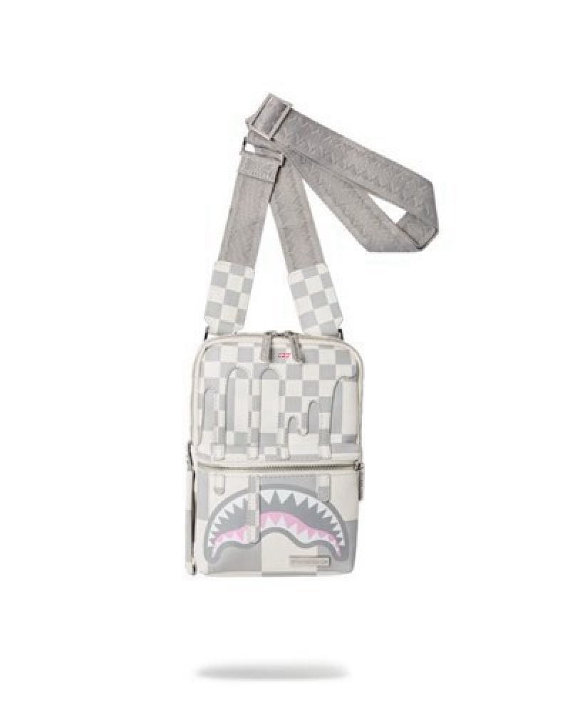 White Sprayground Xtc La Palais Crossbody Bags | 08749-XACW