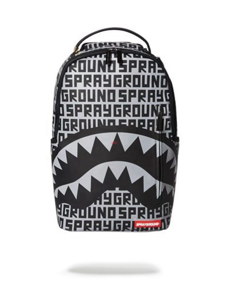 White / Black Sprayground Infiniti 3m (Dlxv) Backpacks | 14720-GONJ