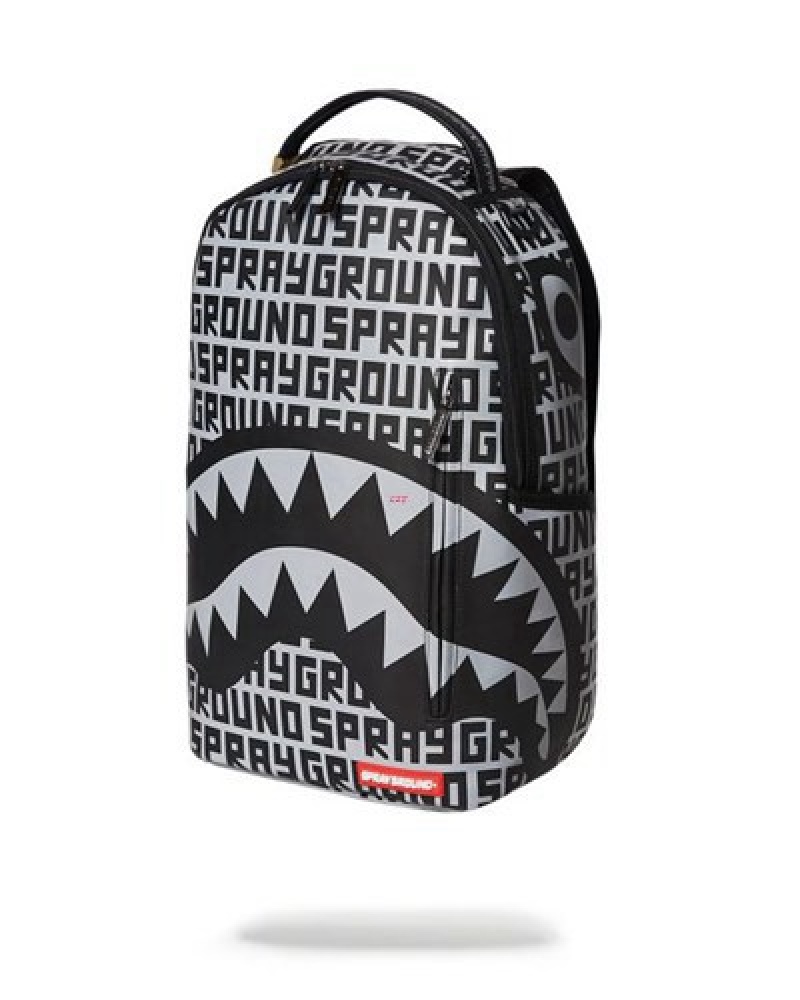 White / Black Sprayground Infiniti 3m (Dlxv) Backpacks | 14720-GONJ