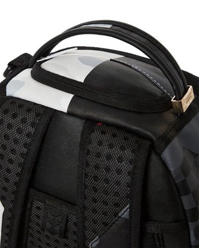 White / Black Sprayground Scarface (Dlxv) Backpacks | 19403-RUAX