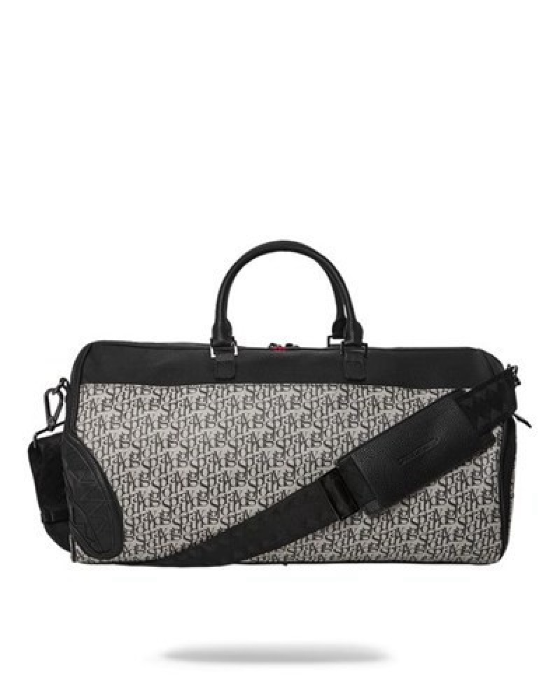 White / Black Sprayground Sg All Day Duffle Bags | 37891-AKPG