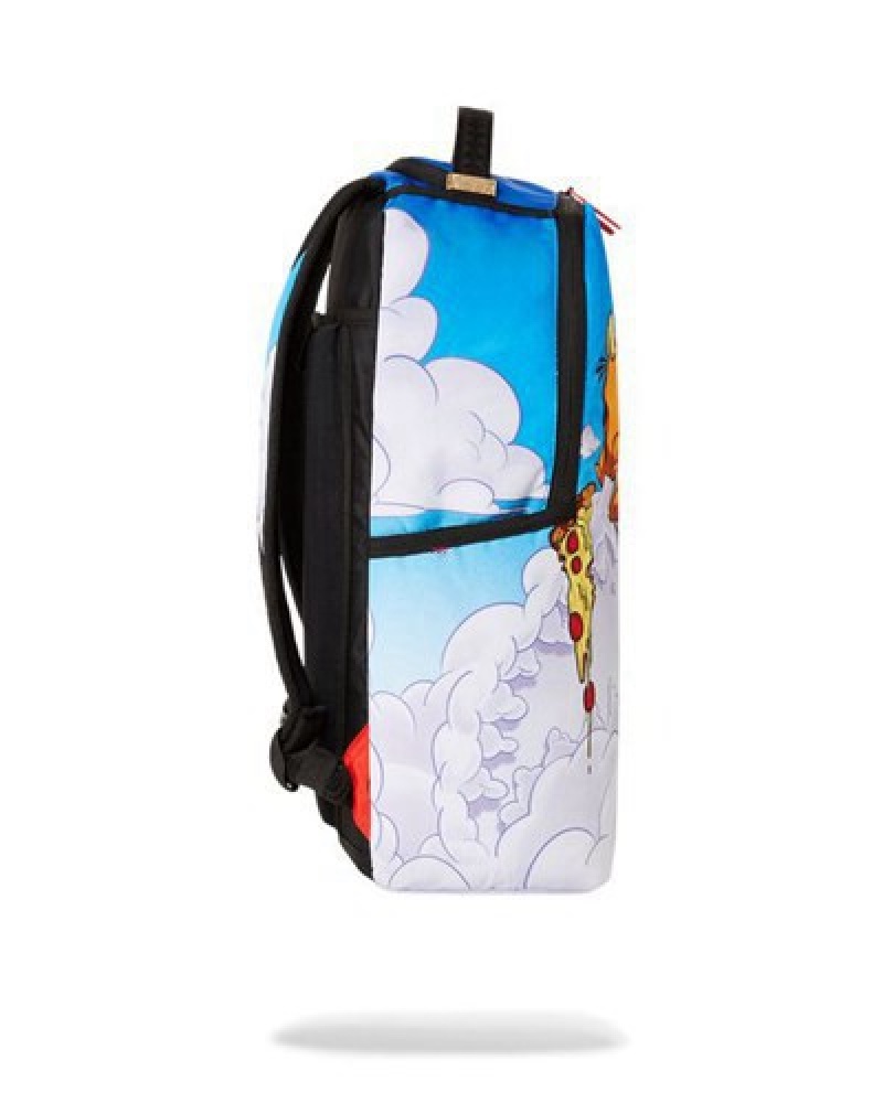 White / Blue Sprayground Garfield Sleeping Kitty Backpacks | 90743-ITEM