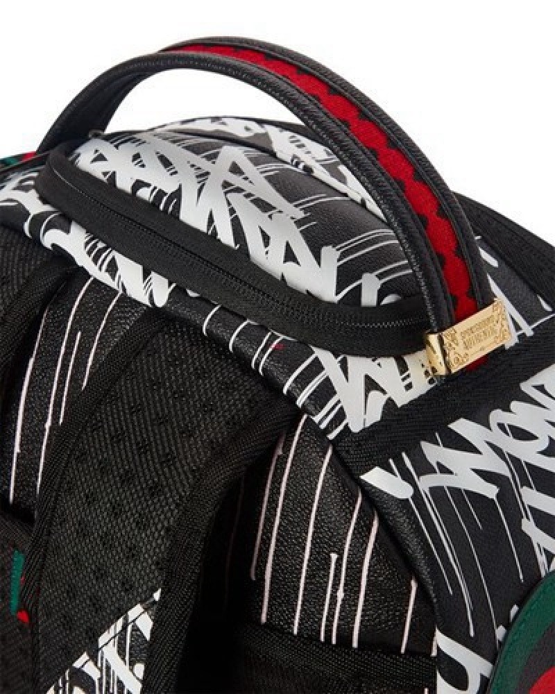 White / Green Sprayground Night Night (Dlxv) Backpacks | 09827-UGLO