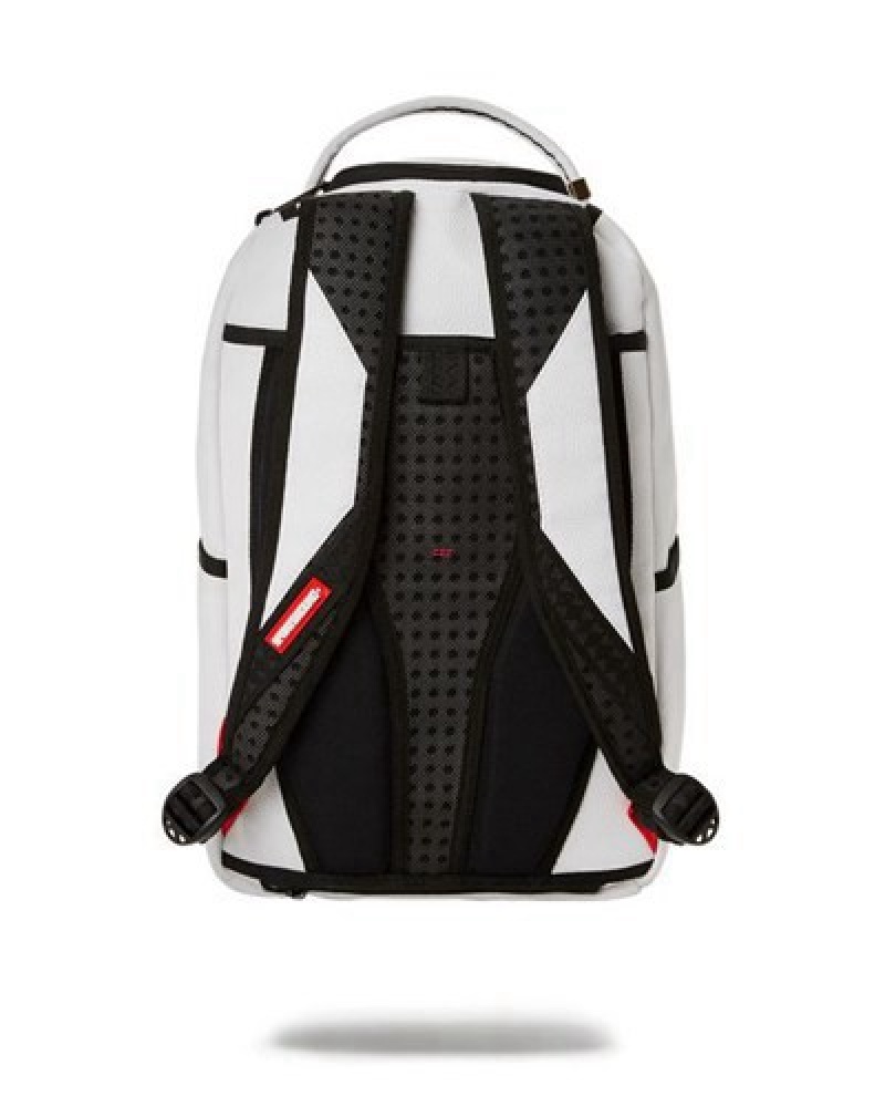 White / Red Sprayground Official Basquiat The Legend 1982 (Dlxv) Backpacks | 24193-IFUJ