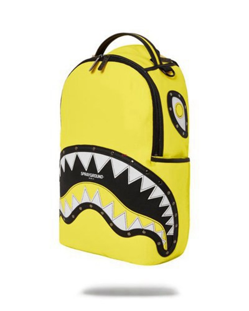 Yellow Sprayground Adrenaline Rush (Dlxv) Backpacks | 18302-ACJO